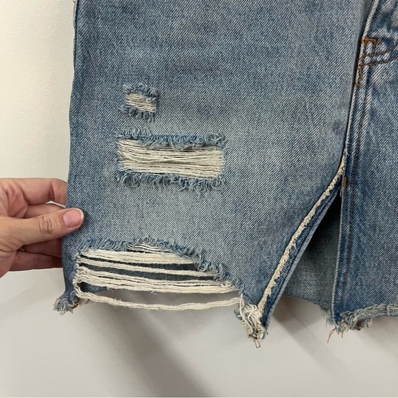 We the Free Relaxed and Destroyed Denim Mini Skirt - Picture 4 of 10